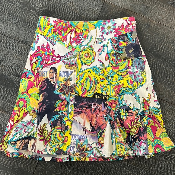 Dresses & Skirts - Upcycled graphic skirt, size 2